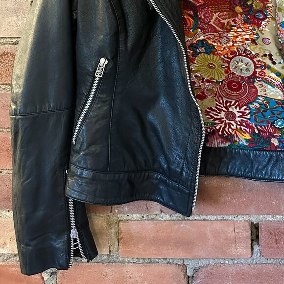 🖤 BOD & CHRISTENSEN Black Leather Biker Jacket – Size M 🖤 - Picture 7 of 8